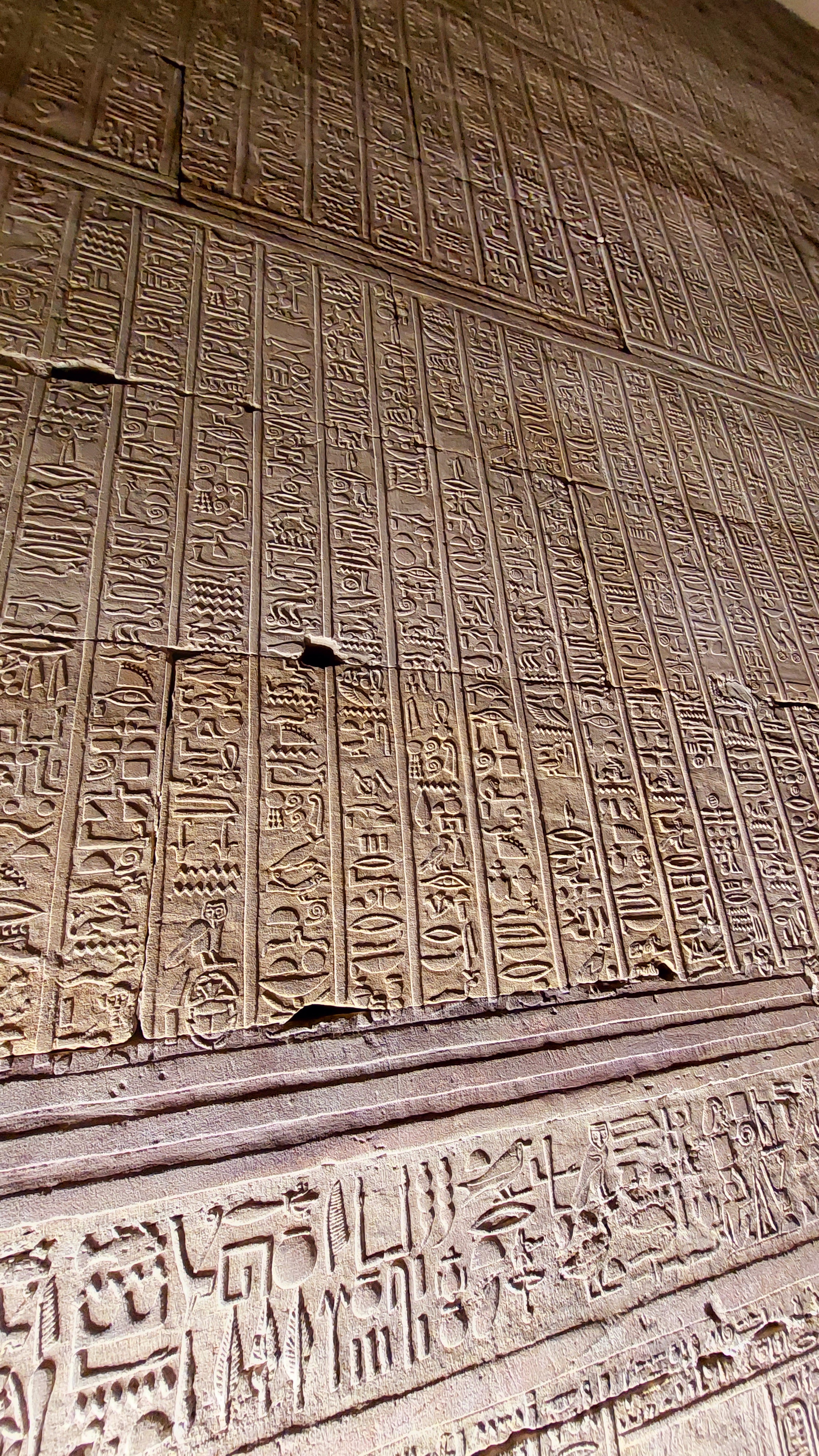 Some of the hieroglyphics still preserve the ancient colours
